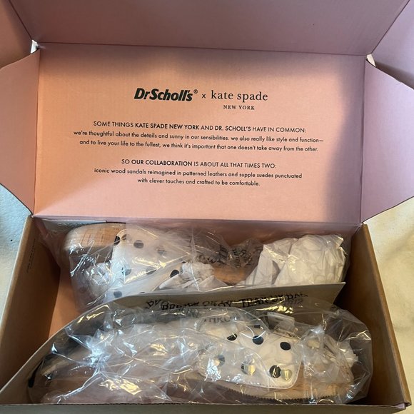 Dr. Scholl's X Kate Spade New York Polka Dot Suede Slide Sandal size 6 - Picture 5 of 9